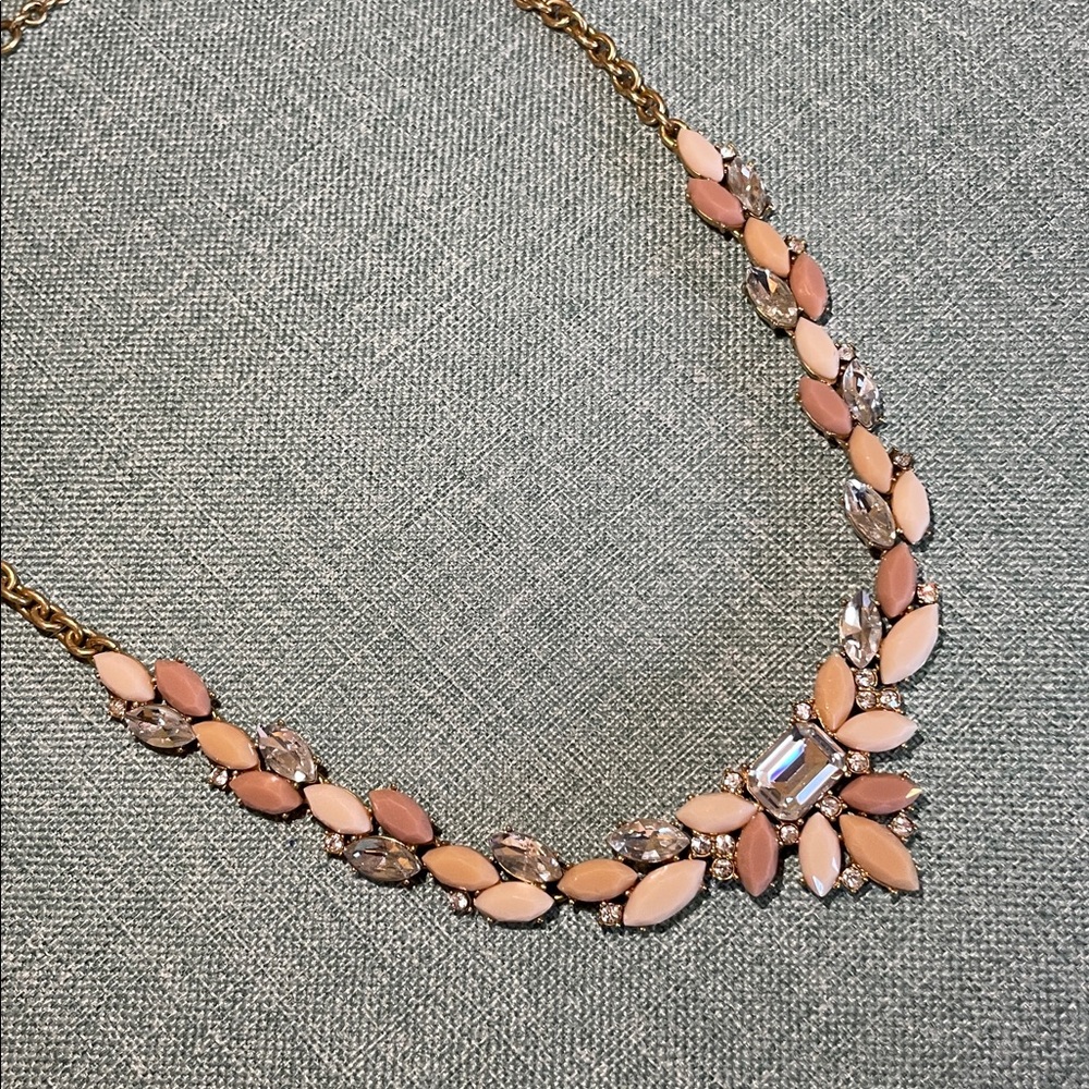 Rhinestone Cluster Flower Statement Necklace - image 2